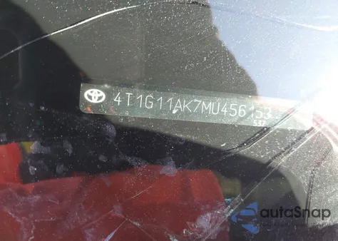 2021 Toyota Camry Se Nightshade Edition from USA, damaged, VIN 4T1G11AK7MU456153